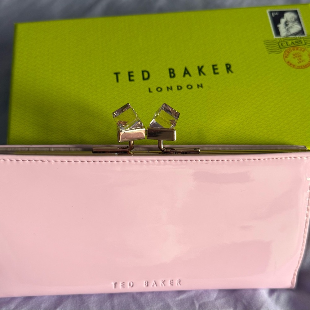 Ted Baker Blush Pink Patent Clutch